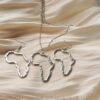 Wholesale Trendy Hollow Map Geometric Earrings And Necklace Set In Gold Tone Zinc Alloy Jewelry Accessory