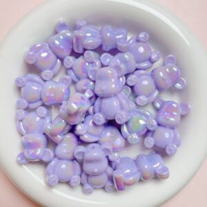 A182-08-solid purple / The size is about 24*34mm, the aperture is about 2.8mm