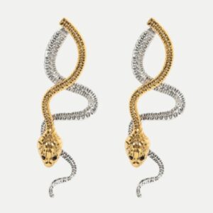 Wholesale Tone Cross Snake Earrings For Women Fashionable Commuter Jewelry Accessory