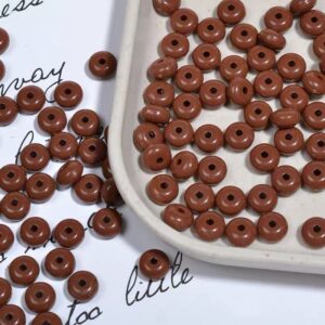 11-coffee / The size is about 8mm, and the aperture is about 1.8 (100 pcs/pack)