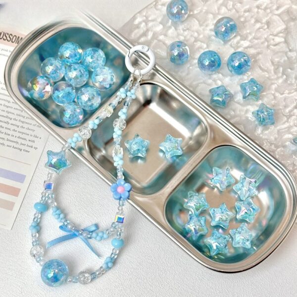 oly-1da94a90db30ad1c205d7fda9a858b44 Wholesale Dreamy White Cloud and Star Loose Beads, Plastic Resin DIY Jewelry Accessory, Phone Charm Necklace Craft Supply, Gift Boutique