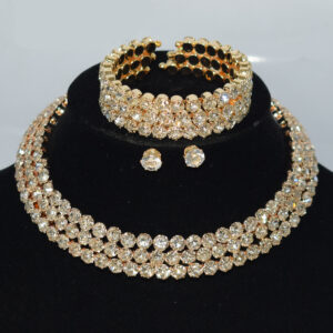 XL-2161-3 Collar 3 Row Bracelet Gold