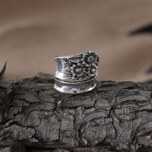 Wholesale Retro Sunflower Flower Ring Vintage Adjustable Open Ring Zinc Alloy Everyday Jewelry Accessory