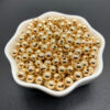Wholesale Electroplated Plastic Spacer Beads Silver Round Loose Beads for DIY Bracelet Necklace Jewelry Making Accessory