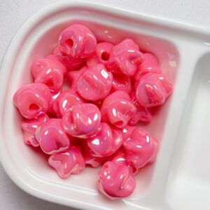 01-Rose Red / The size is about 15.6mm, and the hole diameter is about 4.5mm