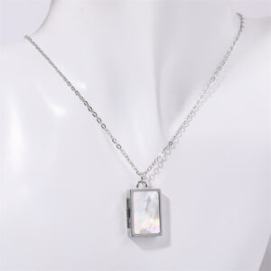 Steel color white shell-rectangular