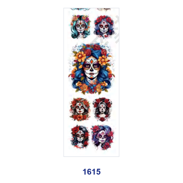 Wholesale 2/8/16pcs Sugar Skull Gnome Holiday Quote Print Pen and Bookmark Stickers UV DTF Wraps OLY Exclusive