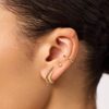 Wholesale Chic Minimalist Rhinestone Clip On Stainless Steel Electroplated Earrings For Women Everyday Fashion Jewelry Accessory