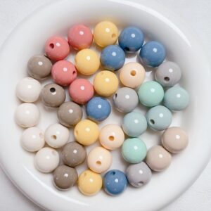 oly-1f0767201417deb6d2183ecd847b089c Wholesale Acrylic Baking Paint Round Loose Beads 16mm Autumn Winter Style DIY Jewelry Making Kit for Bracelet Necklace Phone Charm