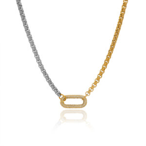 40+5cm gold pendant necklace