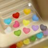 oly-1f345c6cc40f31c3e0799adf28b19b9a Wholesale Acrylic Frosted Rainbow Heart Beads for DIY Jewelry Making Trendy Fashion Accessory Everyday Craft Supply