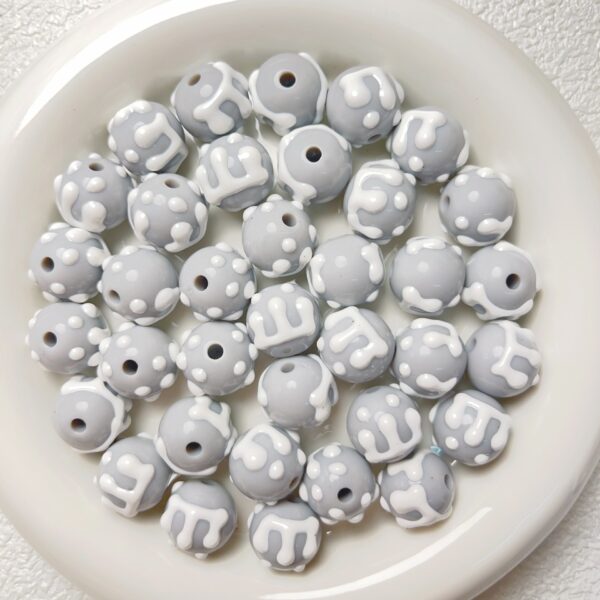 oly-1f6bba8c96d8829b6646e50a8420c2ae Wholesale Stylish Hand Painted Acrylic Loose Round Beads 16mm Light Blue for DIY Jewelry Making Bracelet Bag Charm and Resale