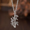 oly-1fc61236f4ea5f671a44c0ad5a99d0bf Wholesale Chinese Retro Bamboo Leaf Pendant Earring Necklace Jewelry Set Zinc Alloy Chic Gift Boutique Resale