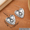 Wholesale Vintage Bohemian Heart Pendant Earrings For Women Silver Alloy Fashion Jewelry Accessory