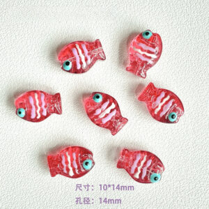 04-Red and Purple / The size is about 10*14mm, the aperture is about 1.4mm