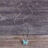 Wholesale Stylish Blue Butterfly Turquoise Inlay Choker Necklace For Women Trendy Collarbone Jewelry Gift