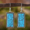 Wholesale Bohemian Geometric Turquoise Pendant Earring And Necklace Set Zinc Alloy Jewelry For Boutique Resale And Party Wear