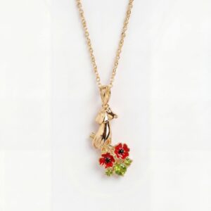 August Hand-held Colorful Bouquet Necklace