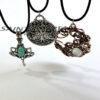 oly-20891553413ce284fca6e04497f7674a Wholesale Vintage Tree Flower Pendant Necklace Turquoise Stone Jewelry Accessory Gift For Women