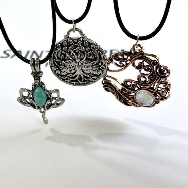 oly-20891553413ce284fca6e04497f7674a Wholesale Vintage Tree Flower Pendant Necklace Turquoise Stone Jewelry Accessory Gift For Women