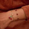 Wholesale Retro Copper Braided Bracelet With Cherry Star Heart Square Pendants Women S Fashion Jewelry Accessory For Boutique Resale
