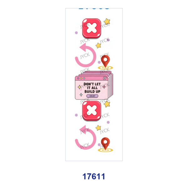 oly-210b17732125f4f852444b93f30b2315 Wholesale 2/8/16pcs Pastel Kawaii Inspirational Cartoon Style Pen and Bookmark Stickers UV DTF Wraps