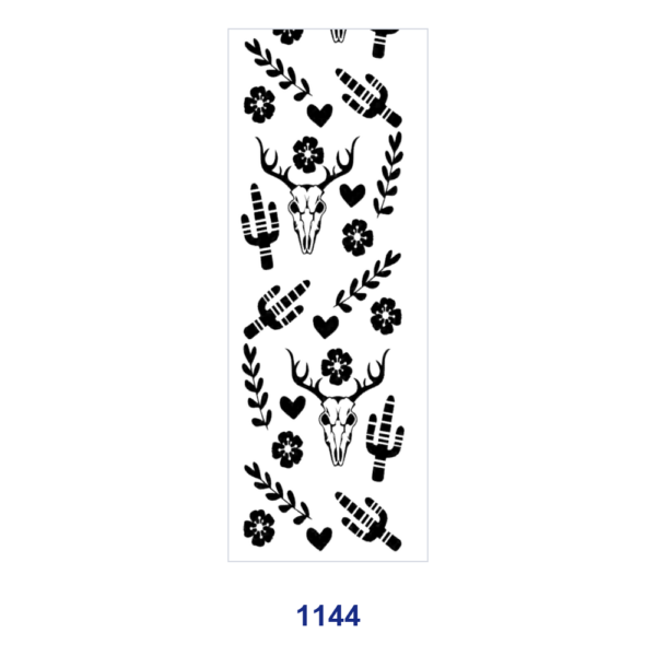 oly-2133e92fdf7e374c2198f57ba9ed2d0e Wholesale 2/8/16pcs Western Cactus Skull Black Floral Cute Dog Leopard Paw Heart Flower Print Pen and Bookmark Stickers UV DTF Wraps OLY Exclusive