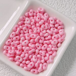 05-Pink / The size is about 4*6.5mm, the aperture is about 1.2mm