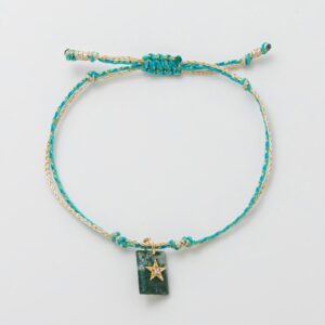 Square Five-Pointed Star Braided Rope Bracelet