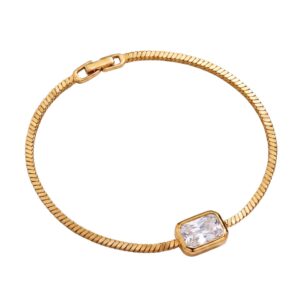 Square zircon bracelet