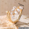 oly-21fb168e8fac83efcda012100e08c05e Wholesale Trendy Two Tone Flower Open Ring Adjustable Zinc Alloy Fashion Jewelry Accessory For Women Gift