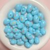 Wholesale Acrylic Glow in the Dark Rabbit Head Beads with Oil Drip Finish for DIY Phone Charm Keychain Making