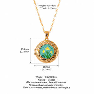 Oval flower necklace