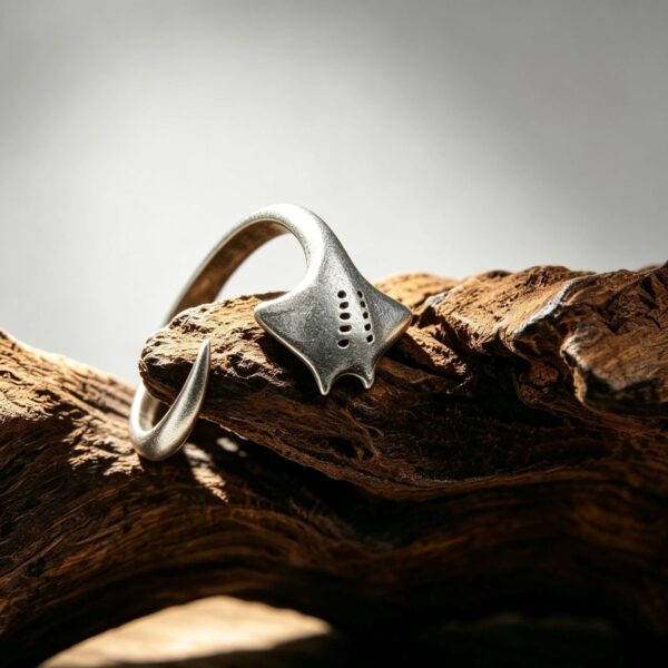 oly-227336addfd8fe69b70064bc4d94b8c2 Wholesale Zinc Alloy Manta Ray Open Ring Ocean Style Fashion Jewelry Everyday Wear Accessory