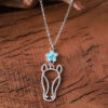 oly-2294b2a5ecdff0961edd98d11048e6a5 Wholesale Vintage Boho Horse Head Pendant Necklace Zinc Alloy Antique Silver Finish Turquoise Inlay Fashion Accessory