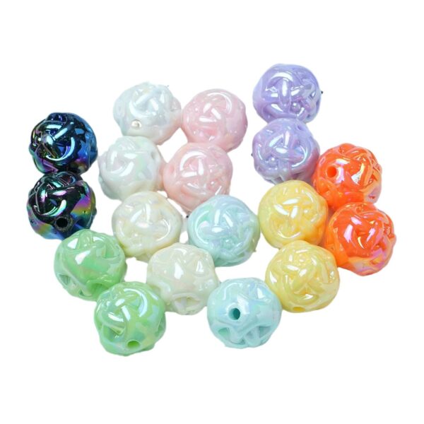 oly-234625a005e0fb3becbe49db754eadba Wholesale Electroplated AB Acrylic Star Loose Beads for DIY Jewelry Making, White - Bracelet, Hair Clip, Earrings