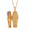 oly-2362e24cd8e03f3cd2404a79ca1d321f Wholesale Ancient Egyptian Mummy Bastet Cat Locket Pendant Necklace Copper Electroplated Trendy Jewelry Gift