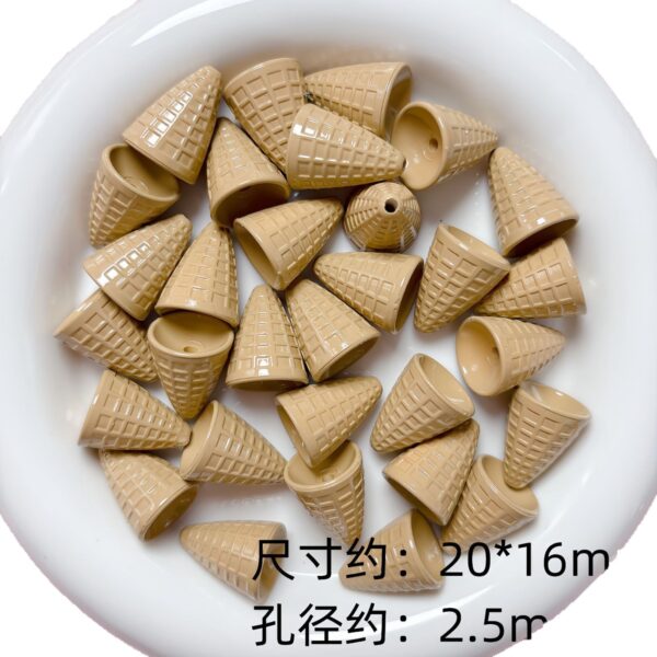 oly-2362ec3c44513f28a744009b7bf36673 Wholesale Stylish Acrylic Ice Cream Cone Beads for DIY Phone Charm Keychain Jewelry Making
