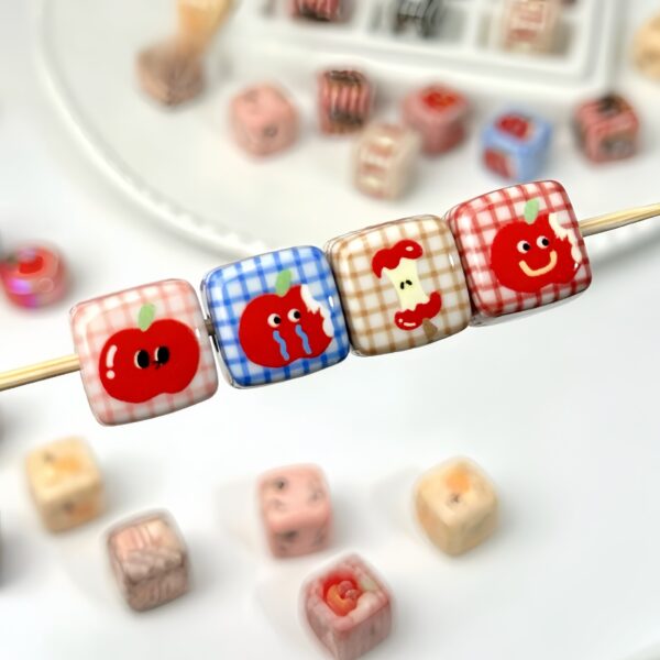 oly-23ed7c2d85a9aef4882621b67d97187c Wholesale Puppy Print Acrylic Square Loose Beads for DIY Bracelet Phone Charm Jewelry Making Craft Supply