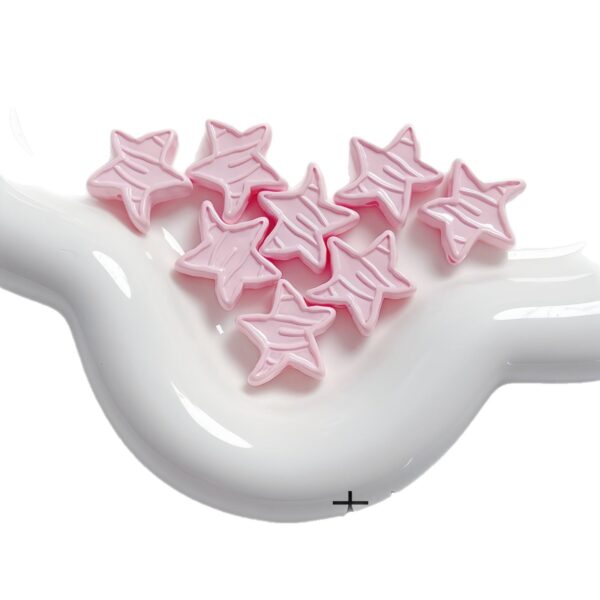 oly-23f1acd2246666ccb9730d73c1edb16e Wholesale Chic Oil-Painted Star Acrylic Beads, Baked Enamel Finish, DIY Phone Charm & Keychain Accessory