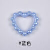 oly-2499012c72e8c0f804c5d50c7694c848 Wholesale Trendy Acrylic Love Heart Ring Loose Beads DIY Keychain Pendant Black Electroplated Bag Charm and Jewelry Accessory