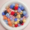 Wholesale Acrylic Baking Lacquer 3D Carved Chinese Style Lion Beads for DIY Jewelry Making