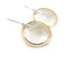 Wholesale Bohemian Hammered Two Tone Circle Drop Earrings For Women Boutique Gift Jewelry