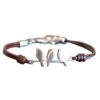 Wholesale Vintage Bohemian Leather Cord Bracelet Unisex Electroplated Hand Jewelry Everyday Wear Fashion Accessory