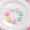 oly-25136feb83a127757d73b9a328a8ce6a Wholesale Electroplated Acrylic Cat Paw Beads - Cream Phantom Color Loose Beads for DIY Jewelry Making, Phone Charms, and Hair Clips