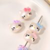 oly-251bb0fd4b44deef4d4174eefec09f8c Wholesale Trendy Silicone Cat Beads Red UV Plated DIY Bag Charm Phone Charm Keychain Craft Supply