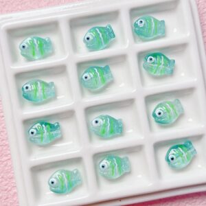 10-Lake Blue / The size is about 10*14mm, the aperture is about 1.4mm