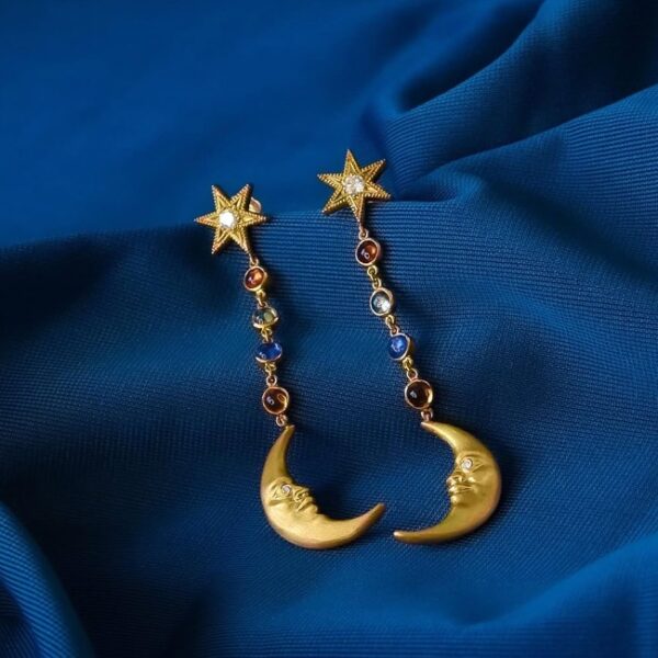 oly-2570a7b410cbdef71e9b14d9226de02e Wholesale Vintage Bohemian Star Moon Pendant Earrings Alloy Women S Chic Jewelry Accessory