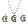 oly-2582c2dd045eb7f8d6a0e0867a0aef83 Wholesale Moon And Mushroom Earring Necklace Set Cute Fashion Accessory For Girls Party Gift Boutique Resale