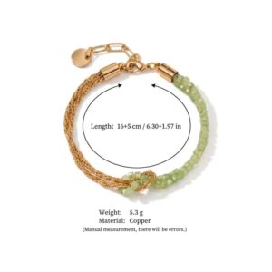 Light green knotted bracelet